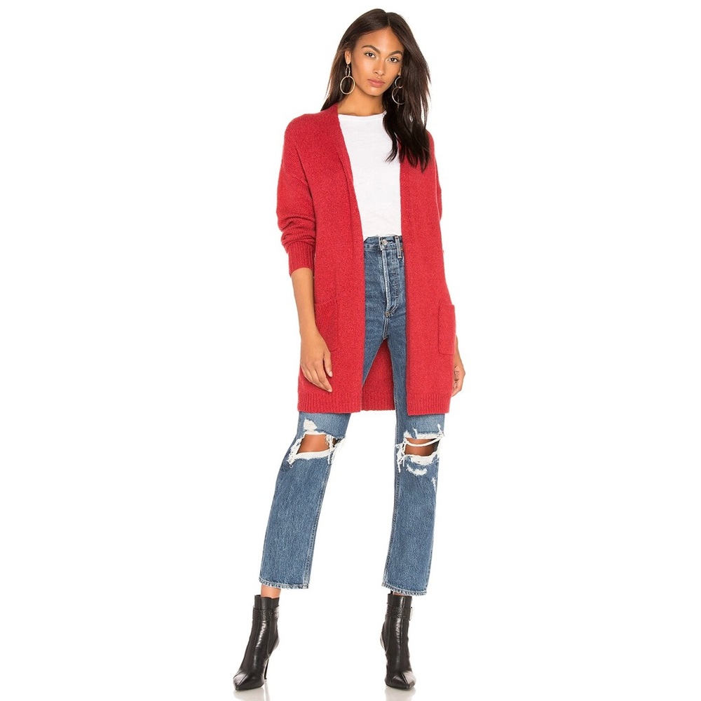 🍁 Velvet by Graham & Spencer Delina Cardigan in Red